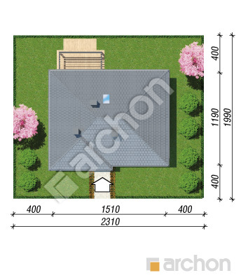 Проєкт будинку ARCHON+ Будинок в герані 2 (Т) Ситуація