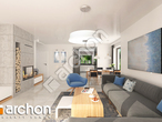 Проект будинку ARCHON+ Будинок в герані 2 (Т) денна зона (візуалізація 1 від 4)