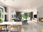 Проект дома ARCHON+ Дом в герани 2 (Т) дневная зона (визуализация 1 вид 1)