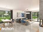 Проект дома ARCHON+ Дом в герани 2 (Т) дневная зона (визуализация 1 вид 2)