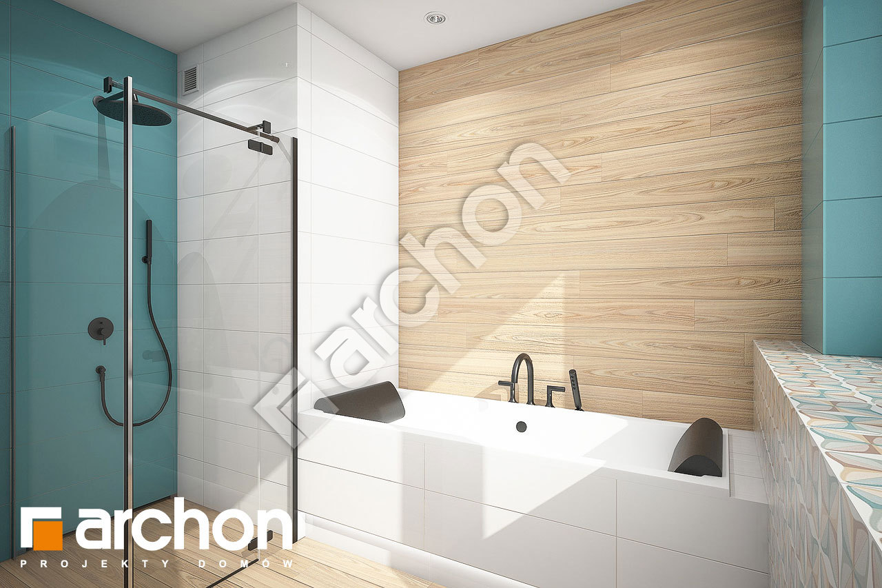 Проект дома ARCHON+ Дом в калатеях 8 (Г2) визуализация ванной (визуализация 3 вид 3)