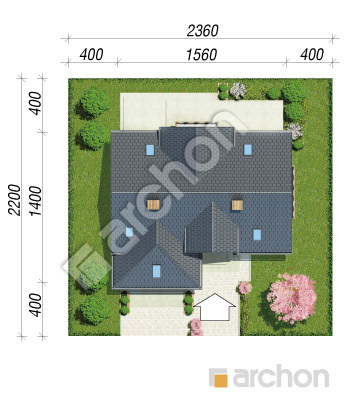 Проект дома ARCHON+ Дом в калатеях 8 (Г2) Ситуація