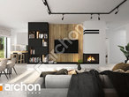 Проект дома ARCHON+ Дом в зверобое  дневная зона (визуализация 1 вид 2)