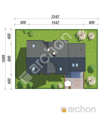Проект дома ARCHON+ Дом в клюкве 2 вер.2 Ситуація