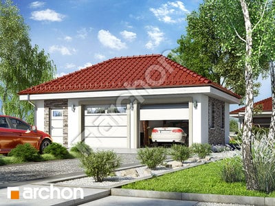 Проект дома ARCHON+ Г25а - Двухместный гараж