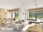 Проект дома ARCHON+ Дом в кортландах 4 (Г2) дневная зона (визуализация 1 вид 3)