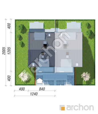 Проєкт будинку ARCHON+ Будинок під агавами 2 (В) Ситуація