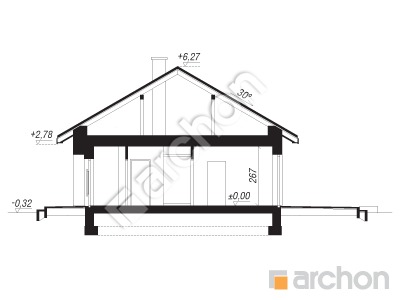 Проєкт будинку ARCHON+ Будинок в липниках Розріз будинку