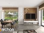 Проект дома ARCHON+ Дом в липенниках дневная зона (визуализация 1 вид 5)