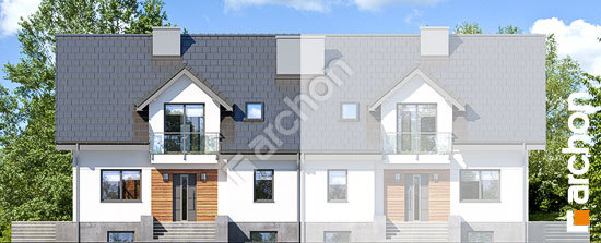 Передний фасад Дом в рододендронах 25 (ПБ)