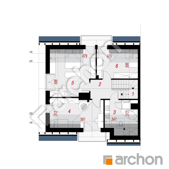 Проект будинку ARCHON+ Будинок в рододендронах 25 (ПБ) План мансандри