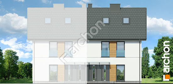 Передній фасад Будинок в фіалках 14 (Р2Б) вер.3