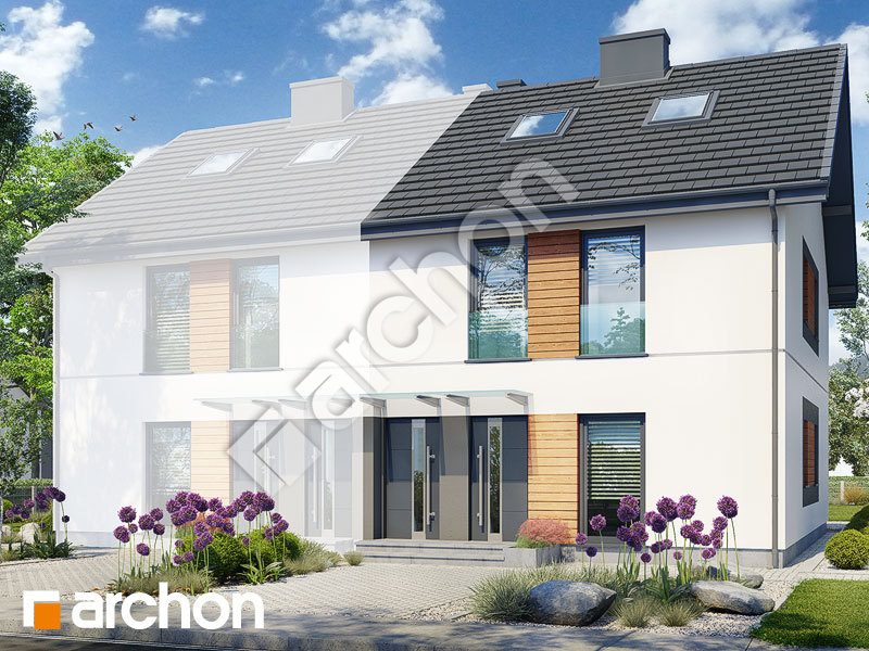 Проект дома ARCHON+ Дом в фиалках 14 (Р2Б) вер.3 Вид 1