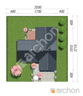 Проєкт будинку ARCHON+ Будинок в навлоціях 4 (Г2) Ситуація