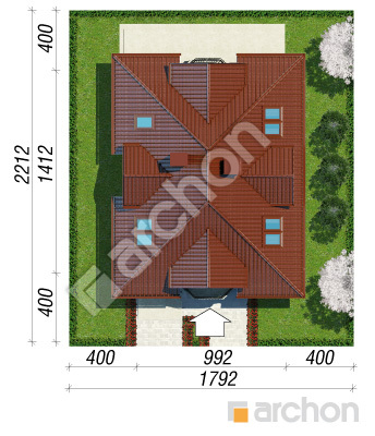 Проєкт будинку ARCHON+ Будинок в гліді вер.2 Ситуація