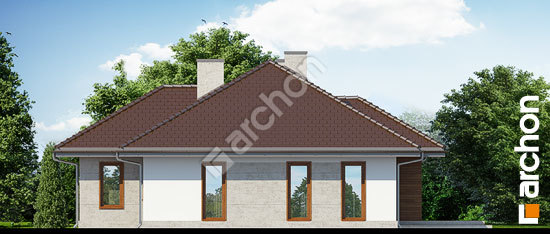 Дворовой фасад Дом в кипарисах (Г2) вер. 2