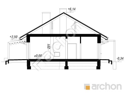 Проєкт будинку ARCHON+ Будинок в мекінтошах (Мп) Розріз будинку