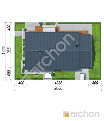 Проект дома ARCHON+ Дом в мекинтошах (Мп) Ситуація
