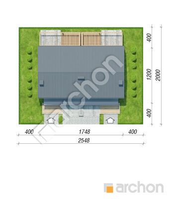 Проект дома ARCHON+ Дом в нарциссах 7 (Р2) Ситуація