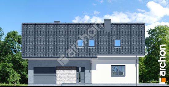 Передний фасад Дом в малиновках 5