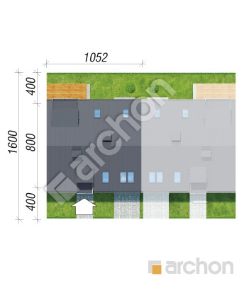 Проект дома ARCHON+ Дом в химонантах (С) вер. 2 Ситуація