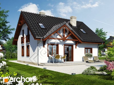 Проект дома ARCHON+ Дом в бруснике 3 вер.2 