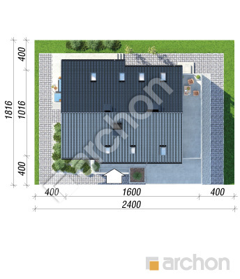Проєкт будинку ARCHON+ Будинок в гейджею 2 (Г2) Ситуація