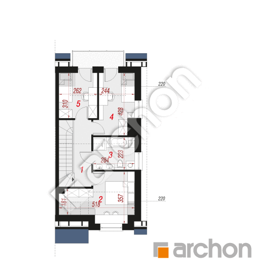 Проект дома ARCHON+ Дом под гинко 10 (Б) План мансандри