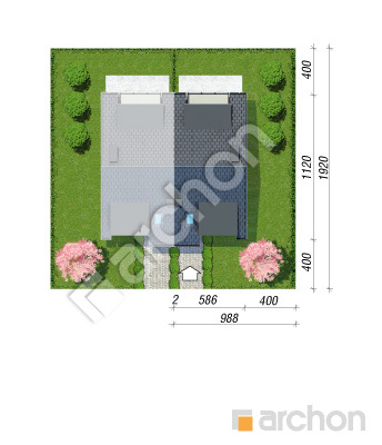 Проєкт будинку ARCHON+ Будинок під гінко 10 (Б) Ситуація