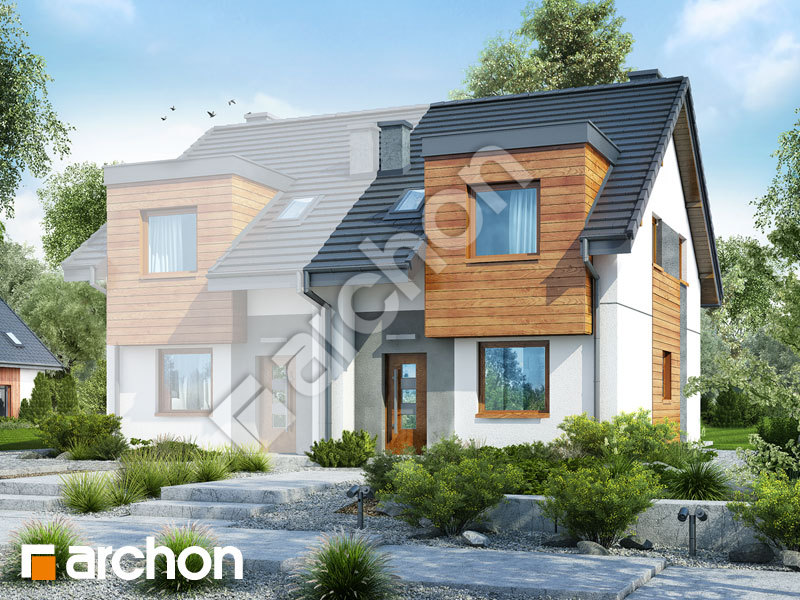 Проект дома ARCHON+ Дом под гинко 10 (Б) Вид 1