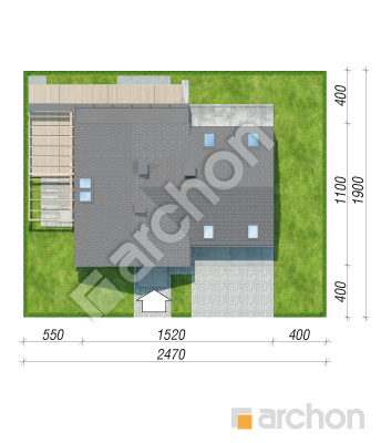 Проект дома ARCHON+ Дом в аморфах (Г2) Ситуація