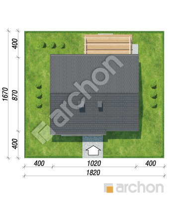 Проект дома ARCHON+ Дом в хлорофитуме ВИЭ Ситуація