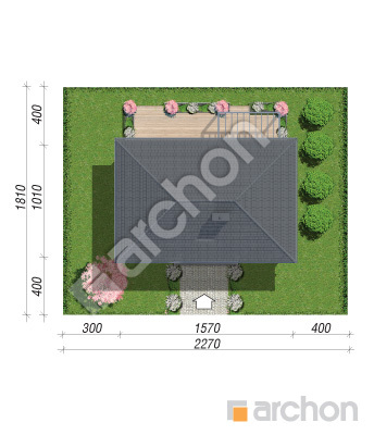 Проект дома ARCHON+ Дом в овсянницах 10 Ситуація