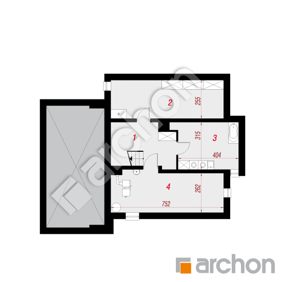 Проект будинку ARCHON+ Будинок у тамарисках 4 (ПН) План підвалу