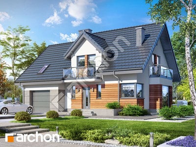 Проект дома ARCHON+ Дом в тамарисках 4 (ПН) 