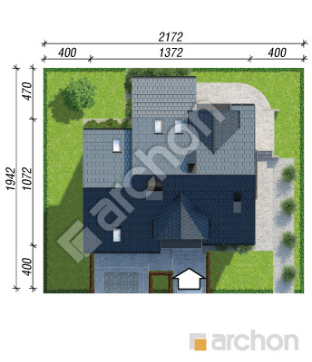 Проект дома ARCHON+ Дом в тамарисках 4 (ПН) Ситуація