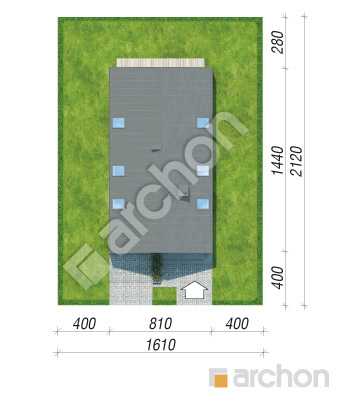 Проєкт будинку ARCHON+ Будинок в папаверах (А) Ситуація