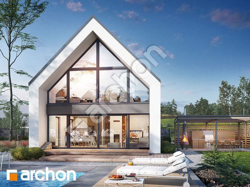 Проект дома ARCHON+ Дом в папаверах (А) Вид 1