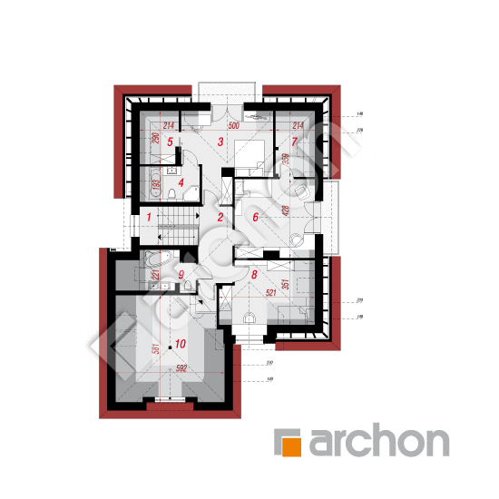 Проект будинку ARCHON+ Будинок в орхідеях (П) вер. 2 План мансандри