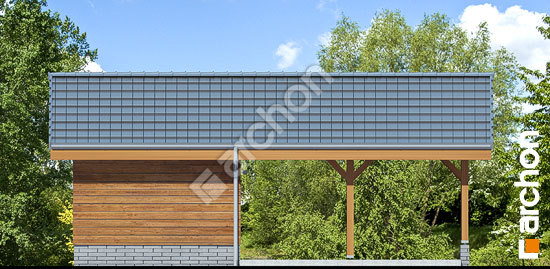 Передній фасад Гаражний навіс Н3