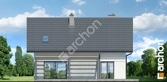 Дворовой фасад Дом в лесной землянике