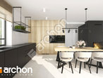 Проект дома ARCHON+ Дом в лесной землянике визуализация кухни 1 вид 4