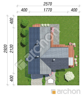 Проєкт будинку ARCHON+ Будинок в грандаросах (Г2) Ситуація