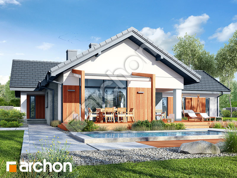 Проект дома ARCHON+ Дом в грандаросах (Г2)  Вид 1
