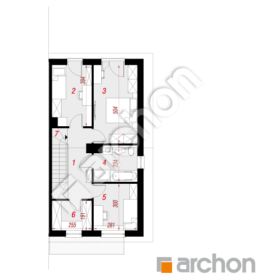 Проект дома ARCHON+ Дом в ривиях 6 (ГБ) План мансандри