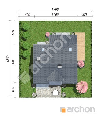Проект дома ARCHON+ Дом в яблонках 22 Ситуація