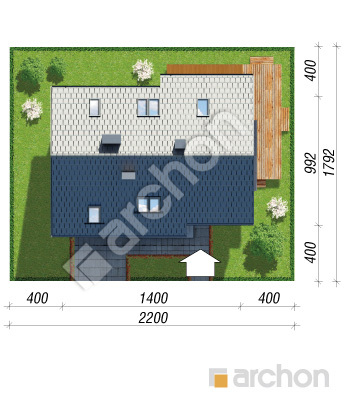 Проєкт будинку ARCHON+ Будинок в айдаредах 5 (А) Ситуація