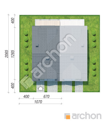 Проєкт будинку ARCHON+ Будинок під гінко 20 (ГБ) Ситуація