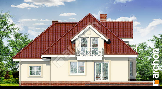 Дворовой фасад Дом в нектаринах вер.2