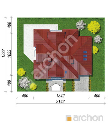 Проект дома ARCHON+ Дом в нектаринах вер.2 Ситуація